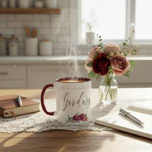 Abundant Goodness red floral  Mug