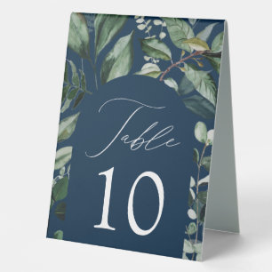 Abundant Greenery Arch Frame Wedding Table Number