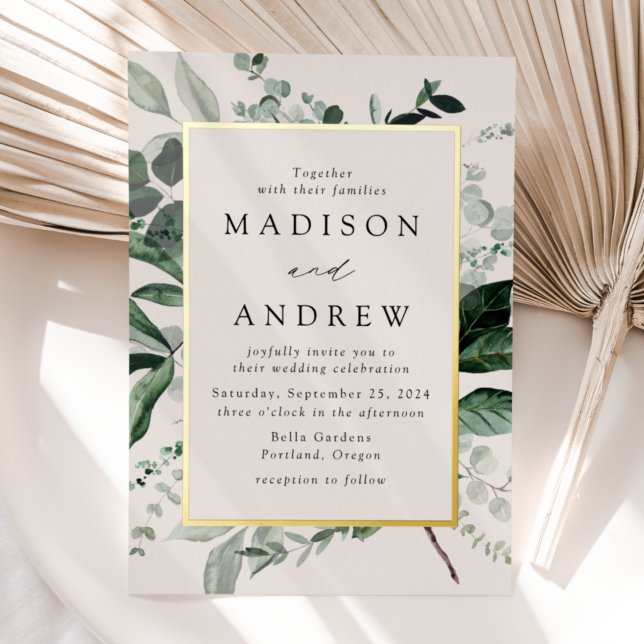 Abundant Greenery Cream and Gold Frame Wedding (Creator Uploaded)