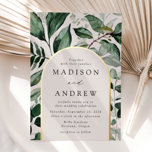 Abundant Greenery Cream Arch Frame Wedding