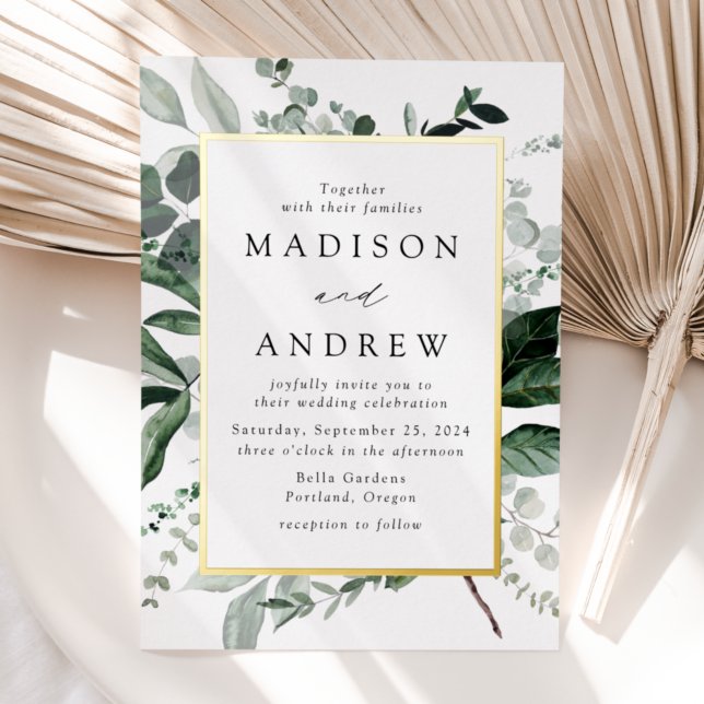 Abundant Greenery Gold Frame Wedding (Creator Uploaded)