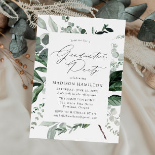 Abundant Greenery Graduation Party Invitation
