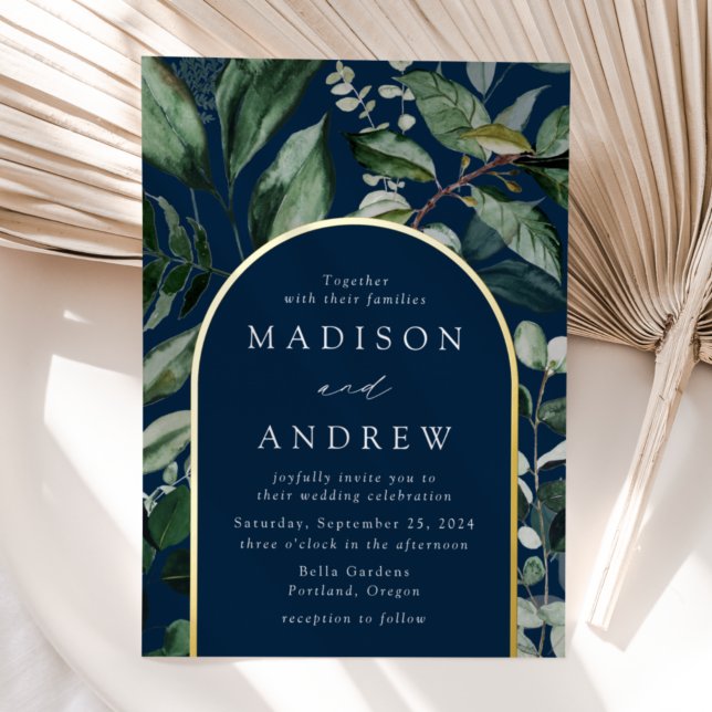 Abundant Greenery Navy Arch Frame Wedding (Creator Uploaded)