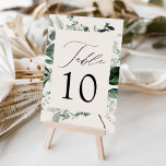 Abundant Greenery Wedding Table Number<br><div class="desc">Elegant,  botanical wedding table cards featuring the table number nestled in a rectangular frame surrounded by eucalyptus,  ferns,  and other rich greenery with a cream background. Personalise the number for each table card and add it to your cart. Designed to coordinate with our Abundant Greenery wedding collection.</div>