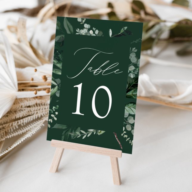 Abundant Greenery Wedding Table Number (Creator Uploaded)