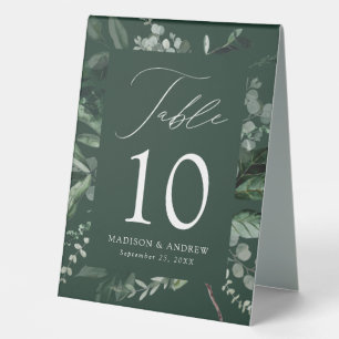 Abundant Greenery Wedding Table Number
