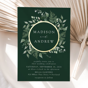 Abundant Greenery Wreath Wedding Gold