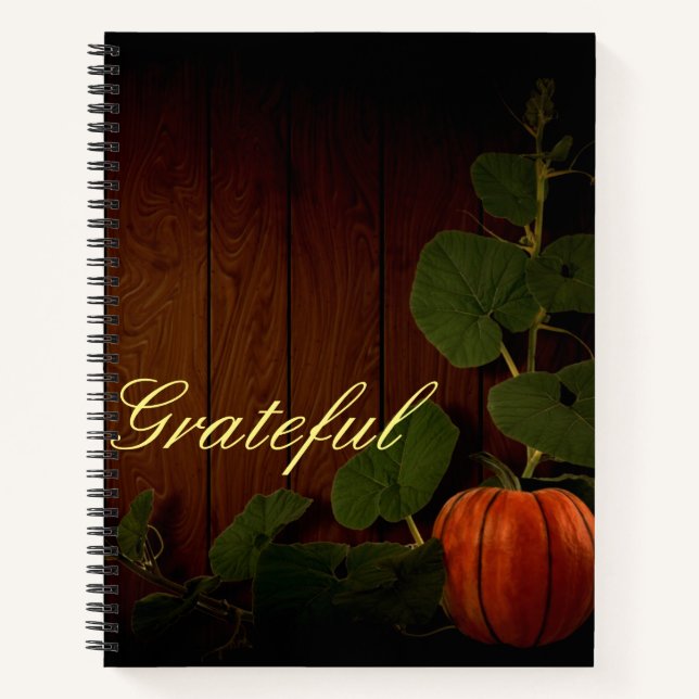 Abundant Harvest Pumpkin Thanksgiving Notebook (Front)