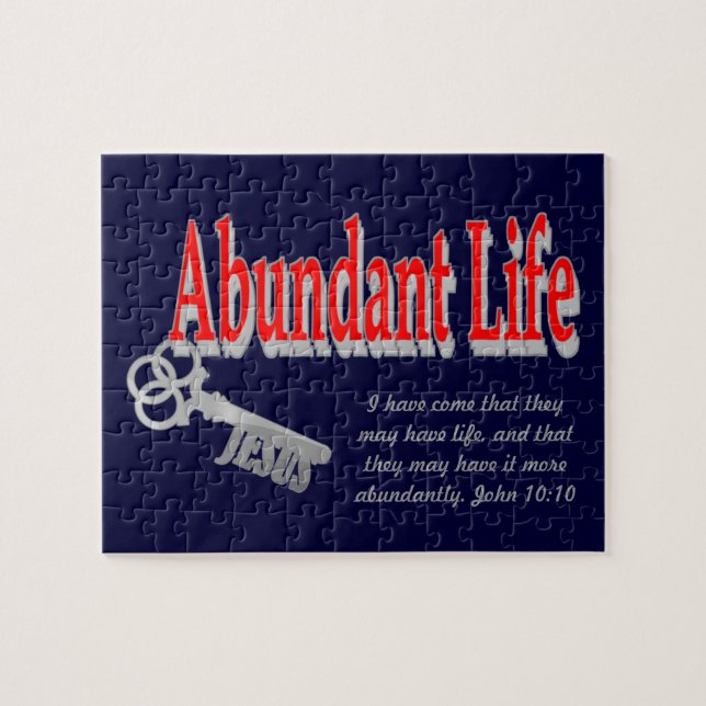 Abundant Life: The Key - v1 (John 10:10) Jigsaw Puzzle (Horizontal)