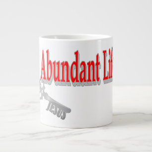 Abundant Life: The Key - v1 (John 10:10) Large Coffee Mug
