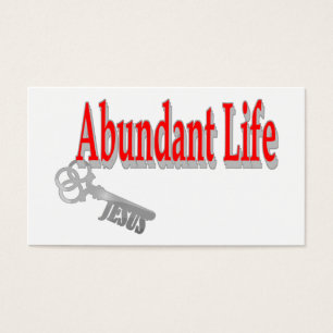 Abundant Life: The Key -v1 John 10:10 Tract Card /