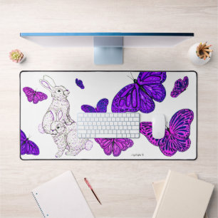Abundant Rabbits Desk Mat