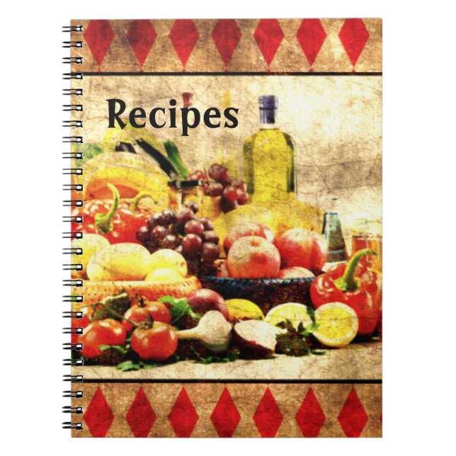 Abundant Table Distressed Recipe Notebook (Front)