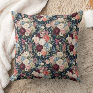 Abundant Upscale Flower Market Bouquet Cushion