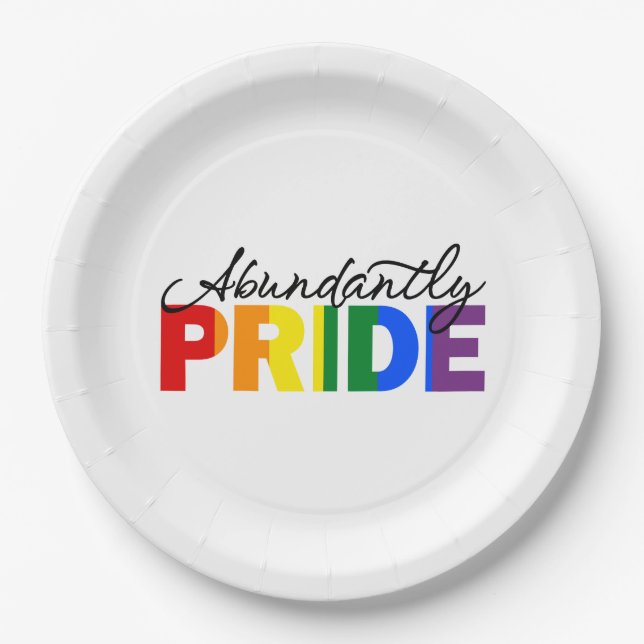 Abundantly Pride Paper Plate (Front)