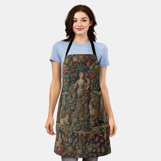 Abundia Good Fortune + Prosperity Tapestry Apron (Worn)