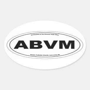 ABVM Oval Sticker (Assumption of the Blessed Virgi