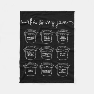 Aby Is My Jam Autism Awareness Behaviour Analyst Fleece Blanket