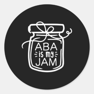 Aby Is My Jam Autism Awareness Classic Round Sticker