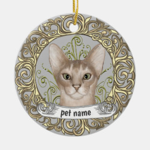 Abysinnian Cat Loving Memory ornament
