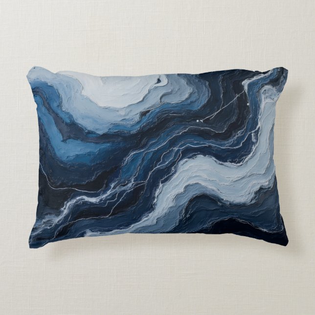 "Abyssal Flow" Decorative Cushion (Front)