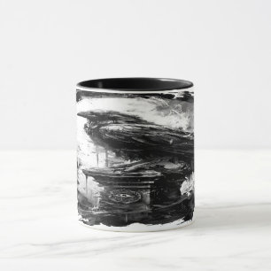 Abyssal Gaze Heavy Metal Raven Skull Mug