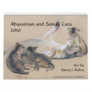 Abyssinian and Somali Cats 2015 Calendar
