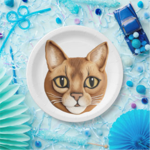 Abyssinian Cat 3D Inspired Paper Plate