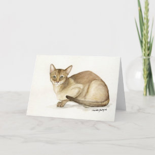 "Abyssinian Cat" Art Reproduction Greeting Card
