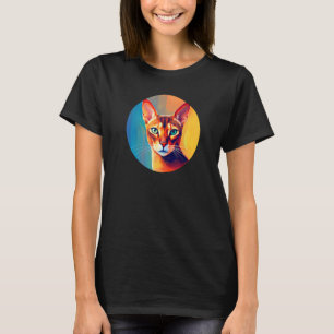 Abyssinian Cat Colourful Art, Love Cats T-Shirt