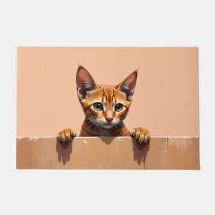 Abyssinian Cat Doormat Art