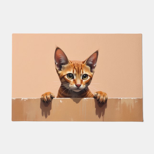 Abyssinian Cat Doormat Art (Front)