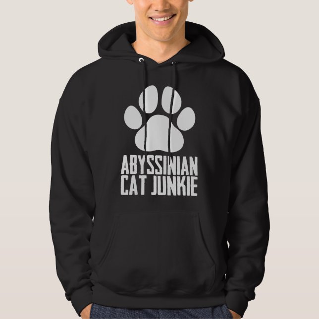 Abyssinian cat junkie hoodie (Front)