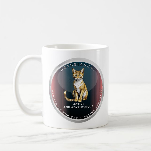 Abyssinian Cat Lover  Coffee Mug (Left)