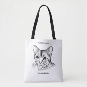 Abyssinian Cat Portrait Tote Bag