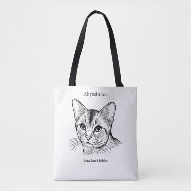 Abyssinian Cat Portrait Tote Bag (Front)