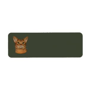 abyssinian cat return address label