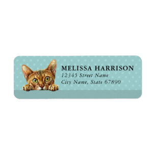 Abyssinian Cat Return Address Labels