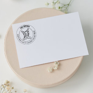 Abyssinian Cat Return Address Rubber Stamp