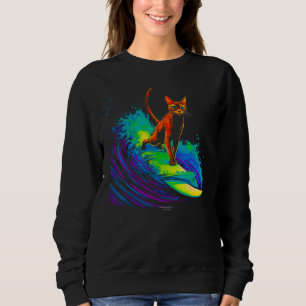 Abyssinian Cat Surf Sweatshirt