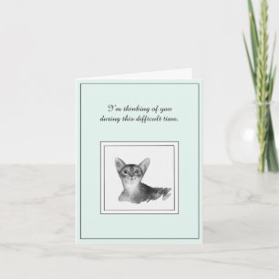 Abyssinian Cat Sympathy Card