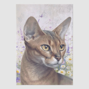 Abyssinian Cat Watercolor Tissue Paper