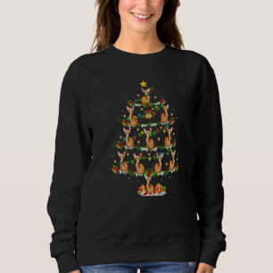 Abyssinian Cat Xmas Lights Abyssinian Christmas T Sweatshirt