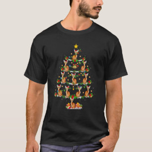 Abyssinian Cat Xmas Lights Abyssinian Christmas T T-Shirt