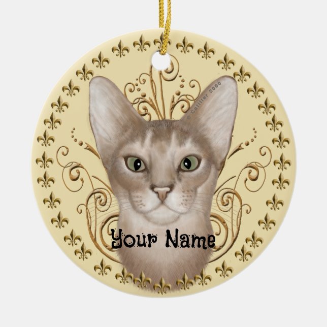 Abyssinian Fleur De Lis  ornament (Front)