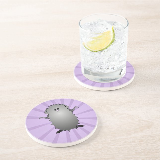 Abyssinian Guinea Pig Comic Coaster (Side)
