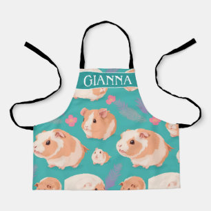 Abyssinian Guinea Pig Pastel Colourful Pattern Apron