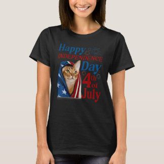 Abyssinian Happy 4th Of July Independence Day T-Shirt