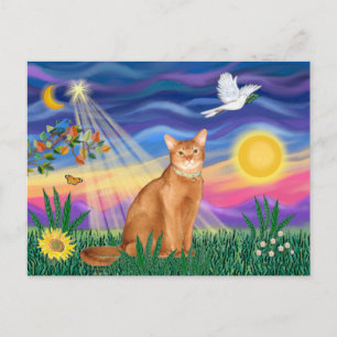 Abyssinian (red 18) - Twilight (horiz) Postcard