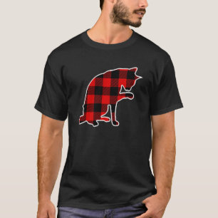 Abyssinian Red Buffalo Plaid Kitten Matching Pj Fa T-Shirt